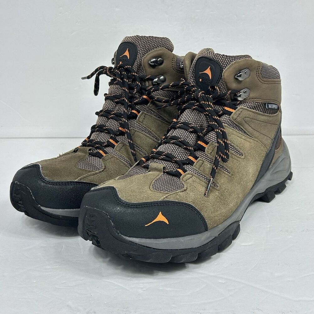 Pacific Mountain Boulder Mid Men's 12 Waterproof Hiking Boots Brown PM004520-912